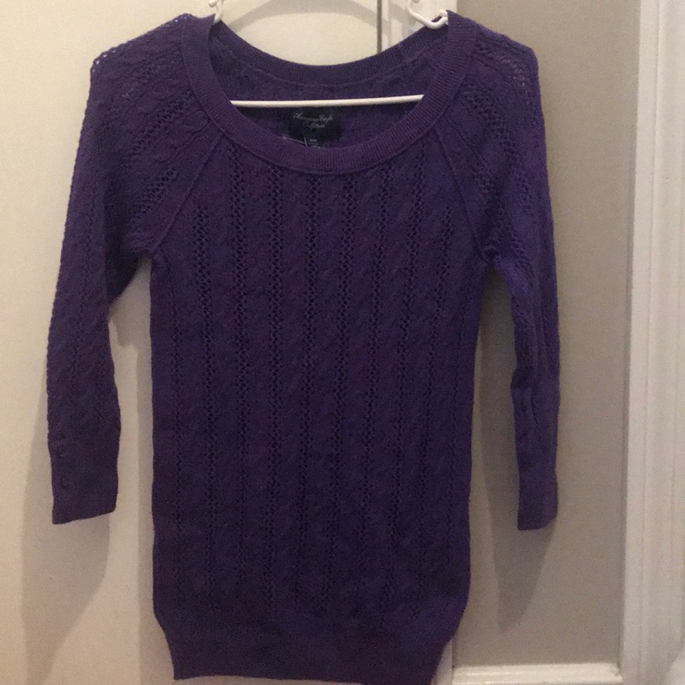 American Eagle Purple Sweater
